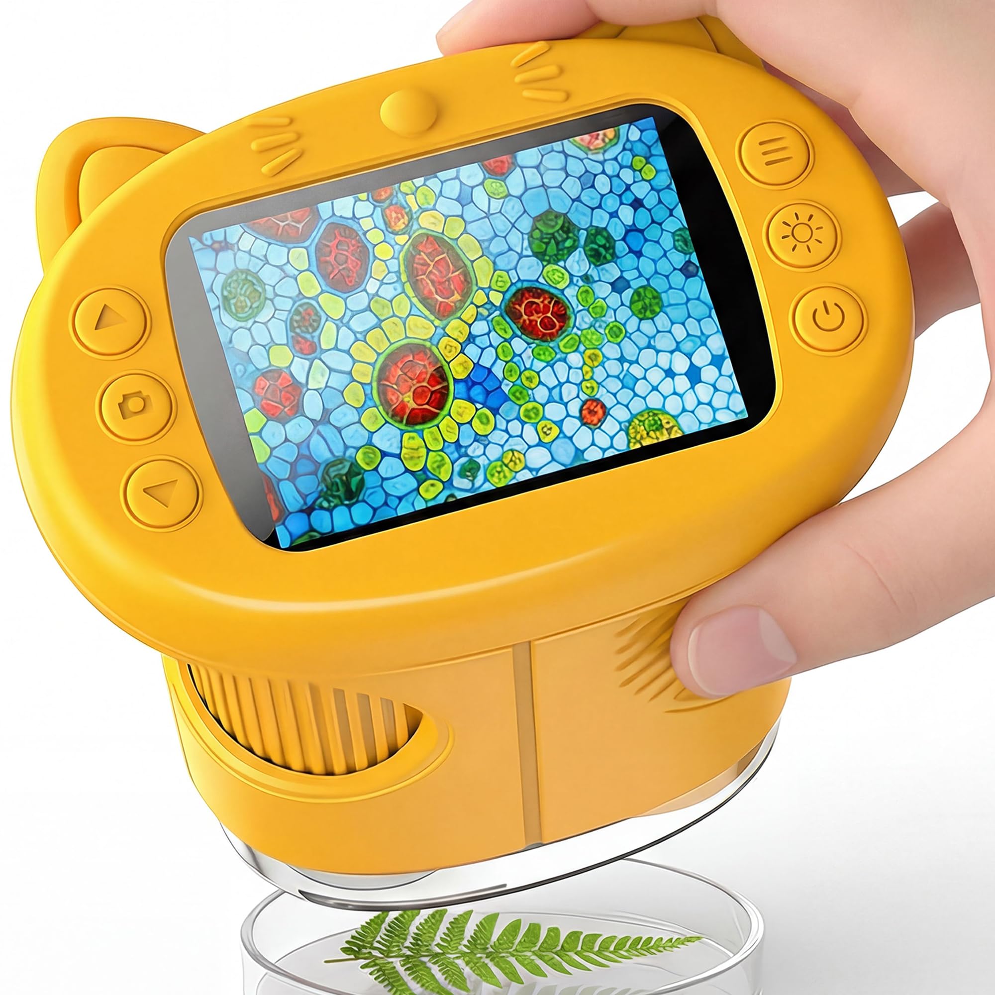 OAEBLLE Kids Microscope with a 2.4-inch screen offers bright, detailed views for hands-on learning.