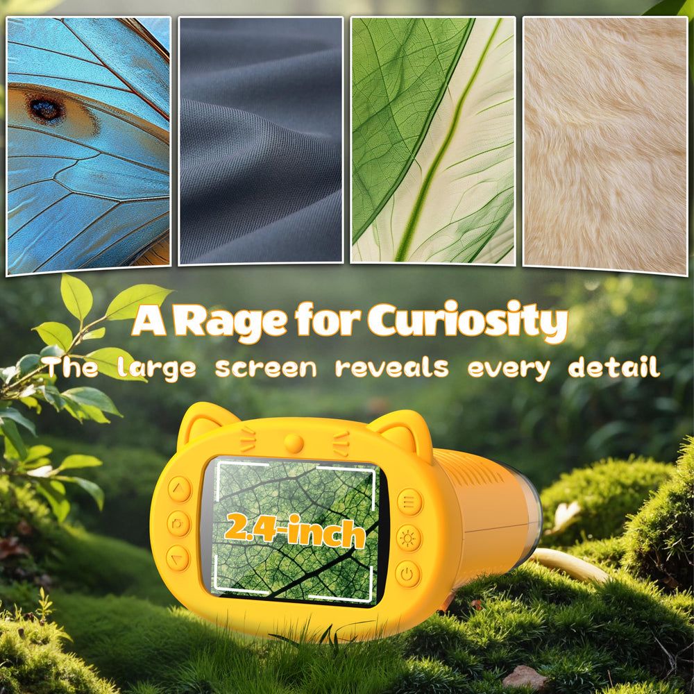 Portable OAEBLLE Kids Microscope with rechargeable battery for on-the-go learning.