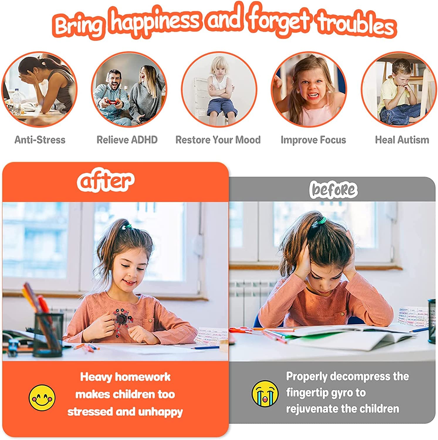 OAHCGNO S colorful fidget toys great as classroom or party favors.
