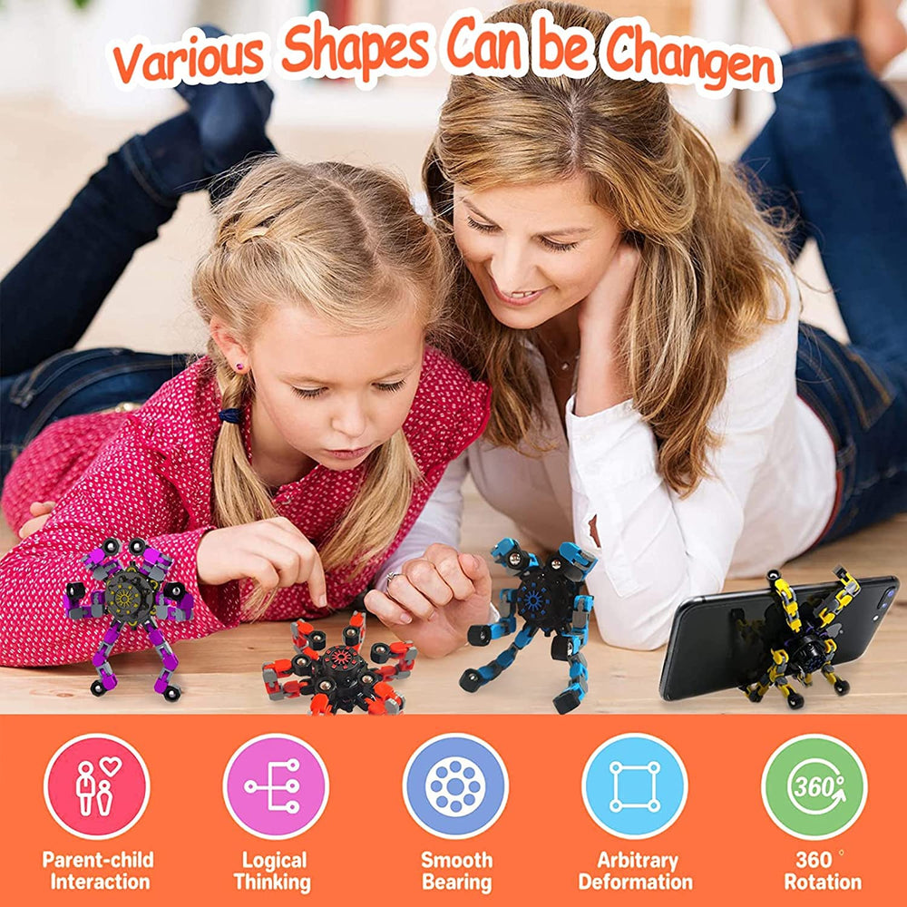 OAHCGNO S robot spinners in motion demonstrating smooth rotation and focus aid.