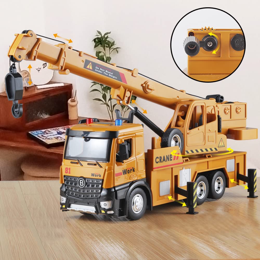 OANMYJJO crane toy doors open and mirrors fold for interactive details.