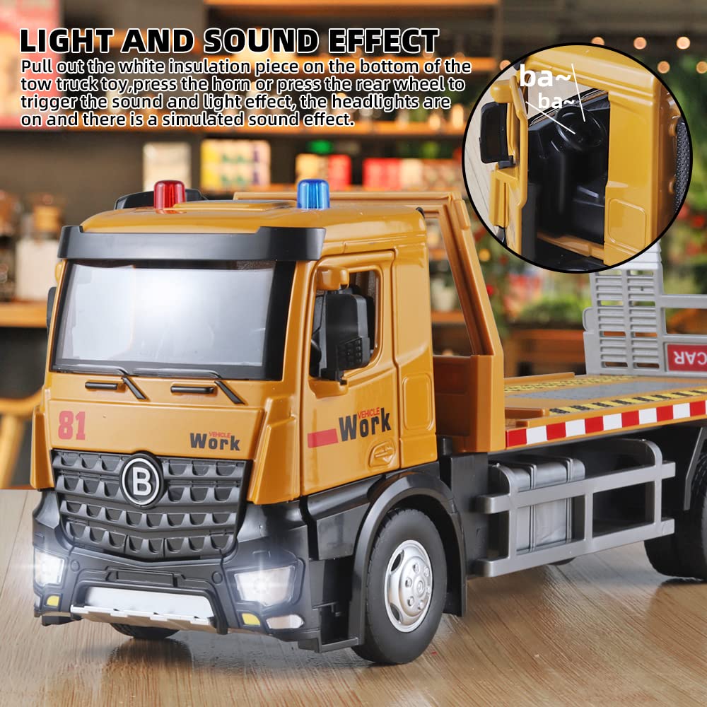 OANMYJJO tow truck toy showing opening doors