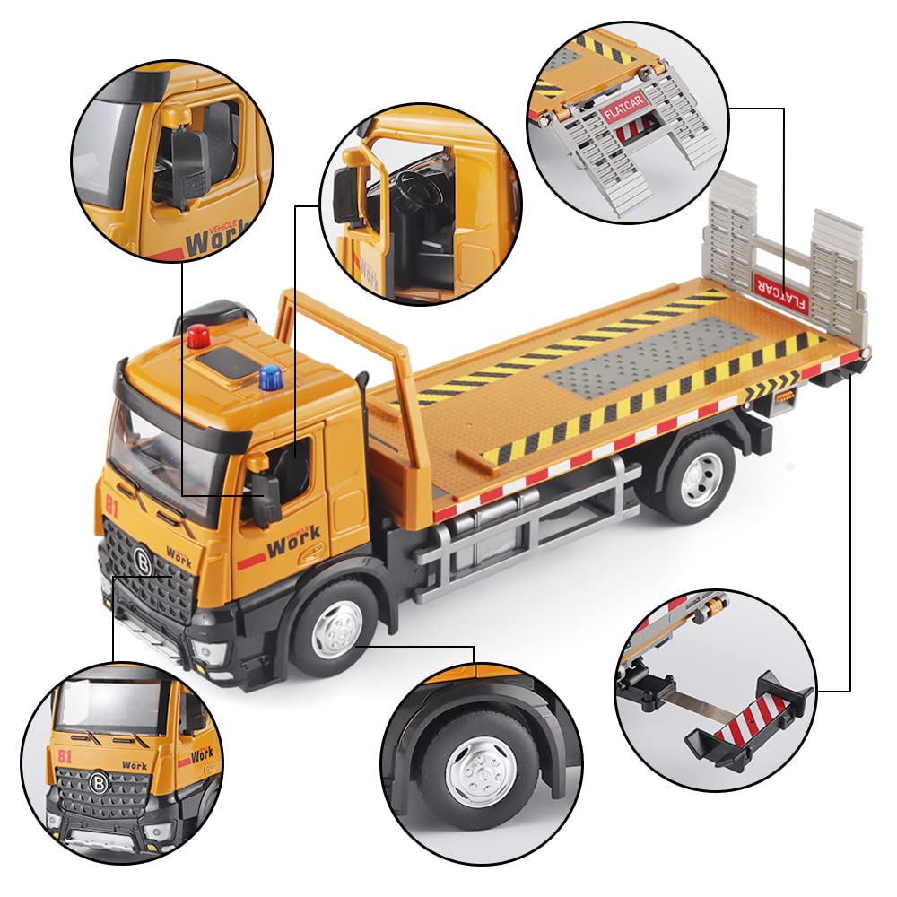 OANMYJJO tow truck toy trailer ramp loading vehicles