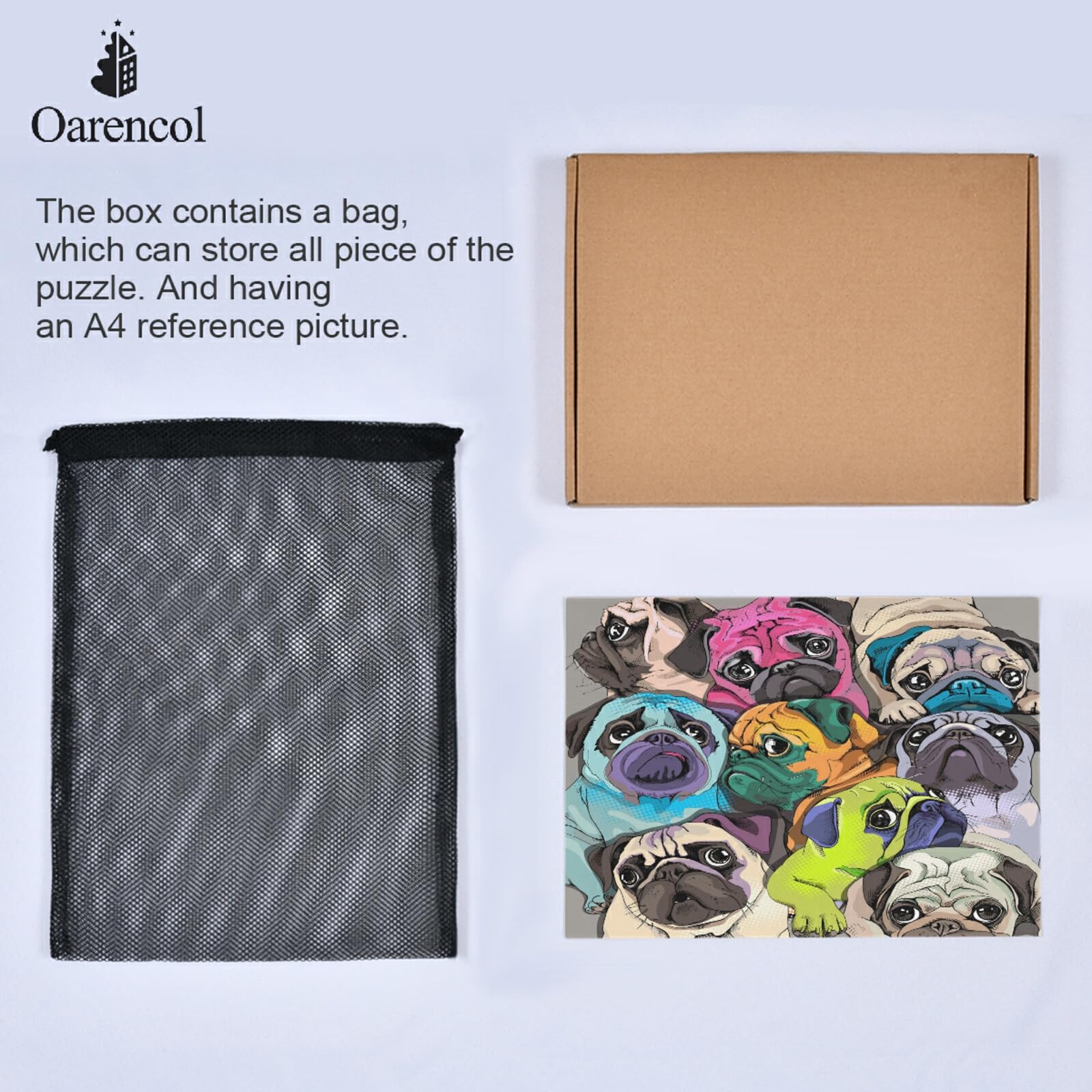 Oarencol recycled cardboard puzzle supports eco-friendly, durable entertainment.