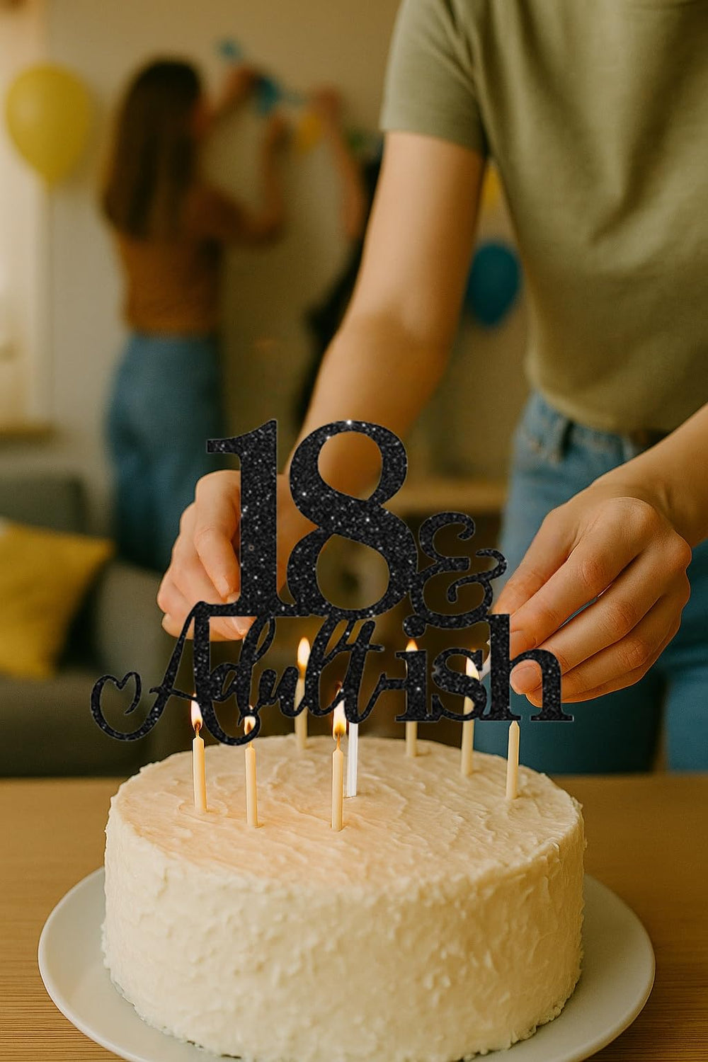 Oarkive 18th Birthday Topper for Boys complements adultish party vibes.