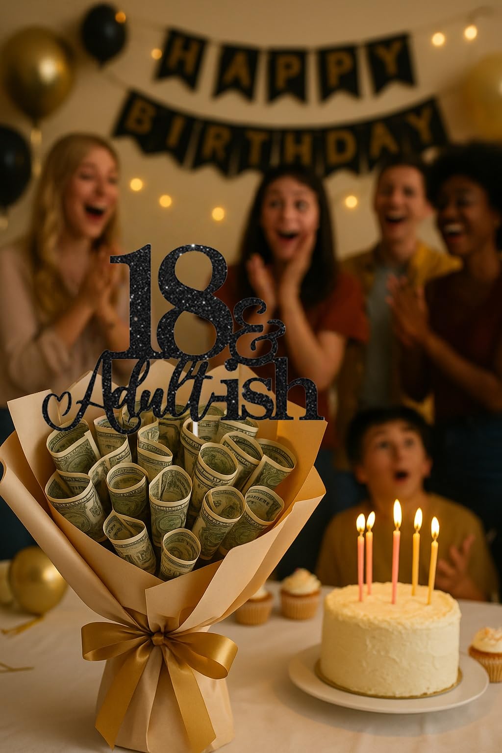 Oarkive 18th Birthday Topper for Girls shines with bold celebratory flair.