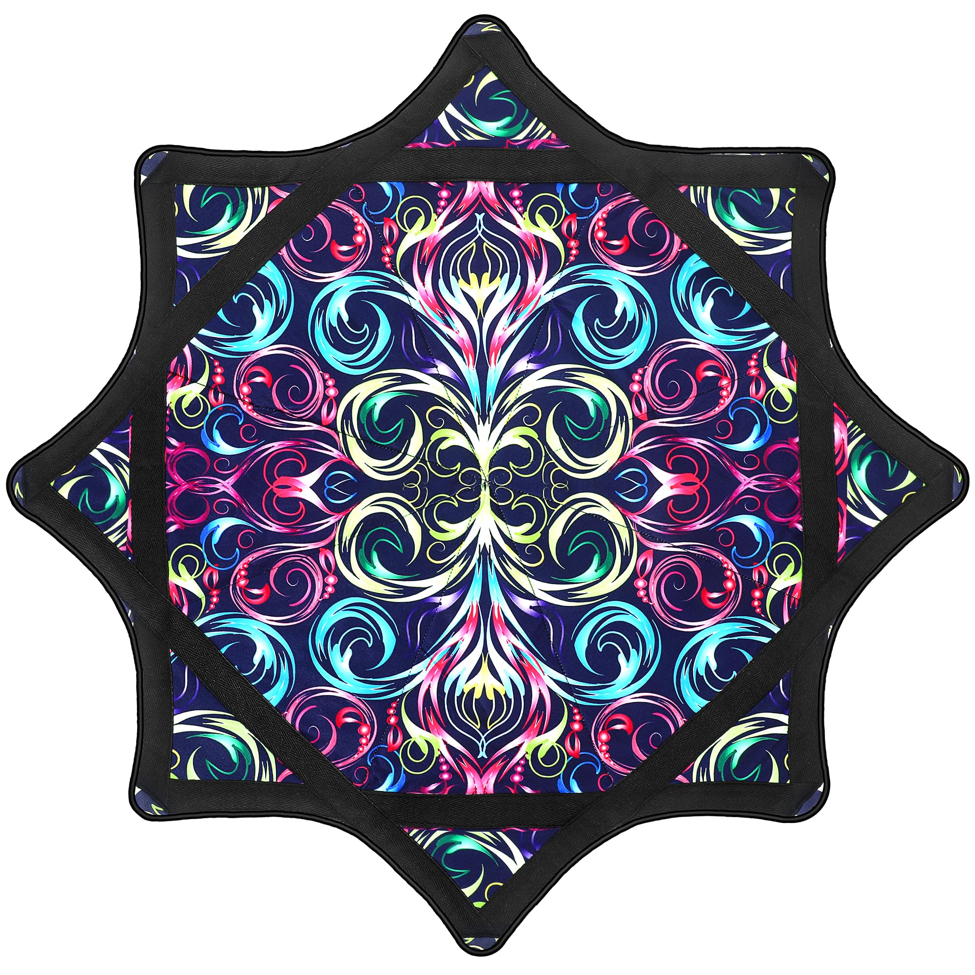 Oazoxcx Flow Star with paisley pattern balance for smooth spins.