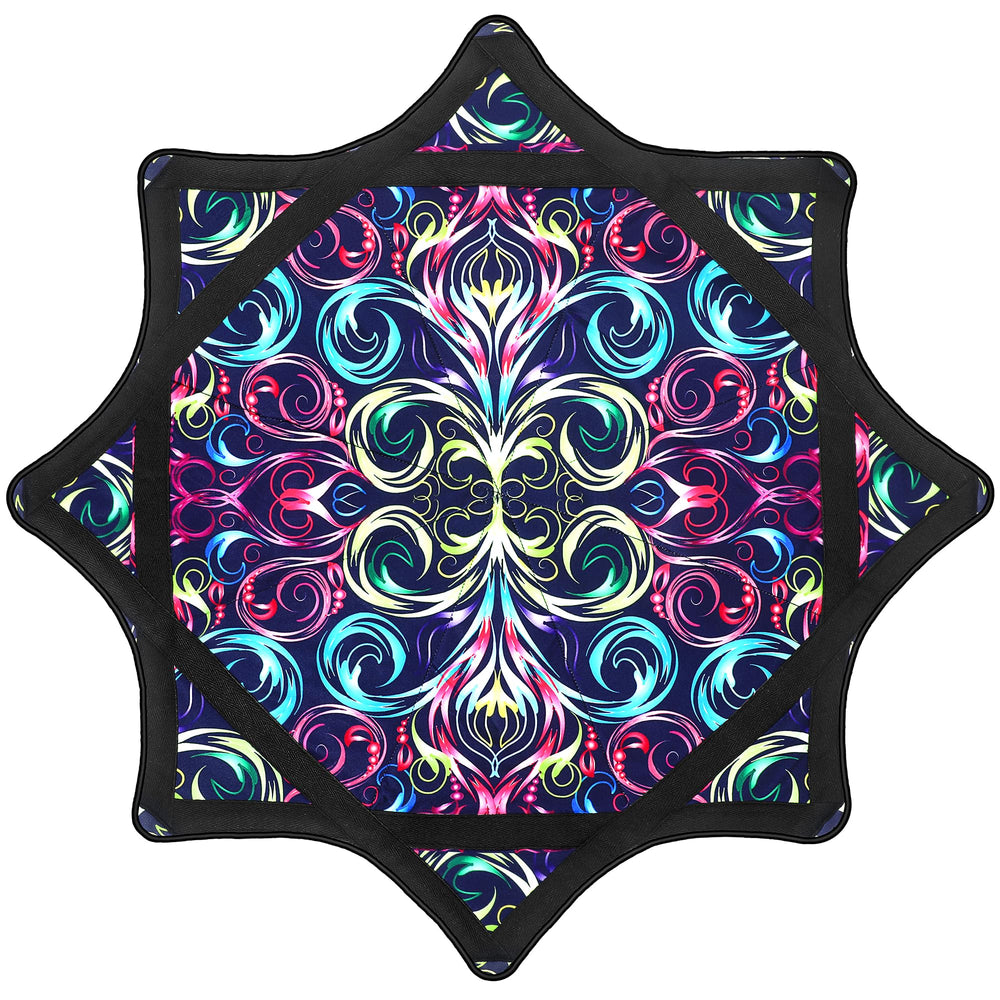 Oazoxcx Flow Star with paisley pattern balance for smooth spins.