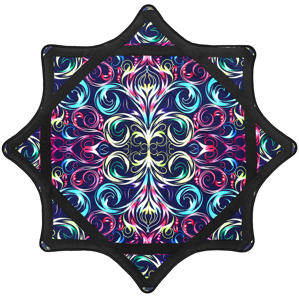 Oazoxcx Flow Star with paisley pattern balance for smooth spins.