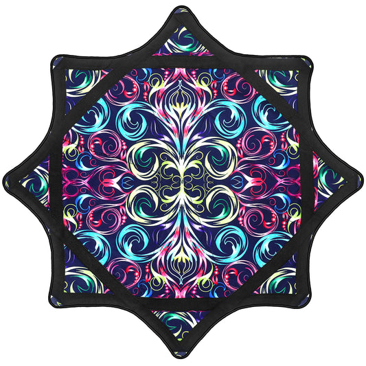 Oazoxcx Flow Star with paisley pattern balance for smooth spins.