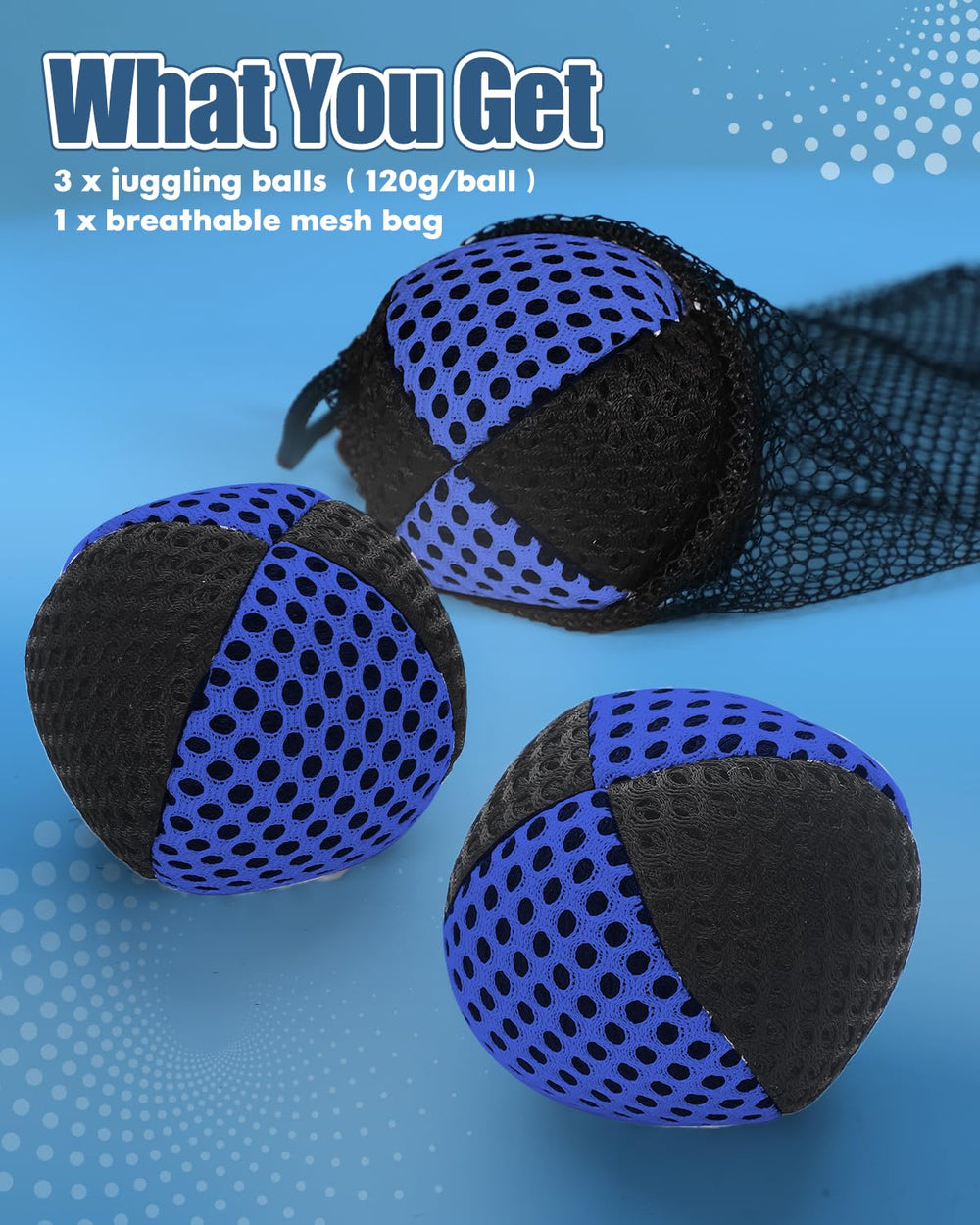 Oazoxcx juggling balls come with a durable jute bag for safe transport