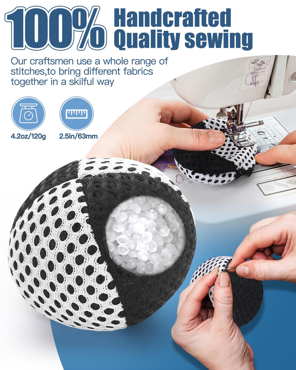 oazoxcx juggling balls showing 2.4 inch diameter for easy catches