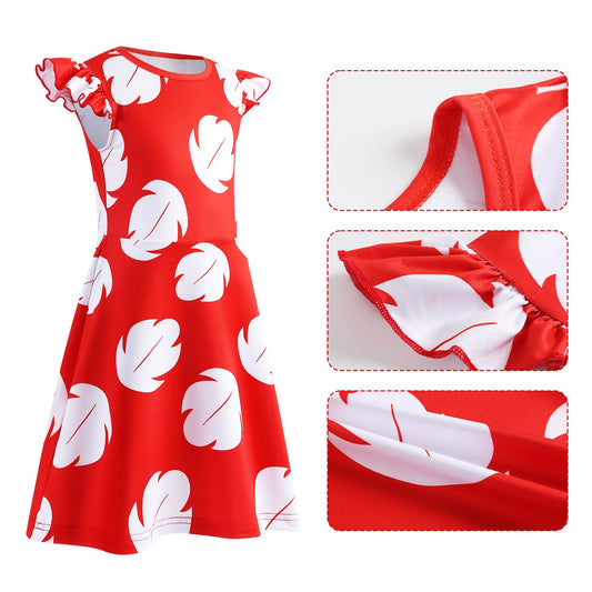 Obavioy red flower hair clip adds festive flair for costumes