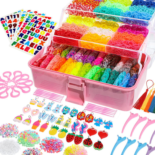 Obeoby rubber band bracelet kit contents for colorful bracelet making