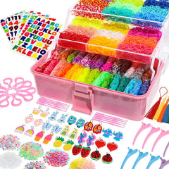 Obeoby rubber band bracelet kit contents for colorful bracelet making