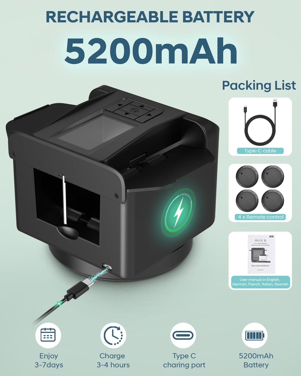 OBLITZON 5200mAh rechargeable battery powering extended home games