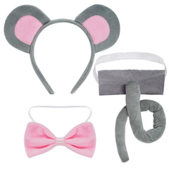 obmwang gray bow tie with elastic band for easy wear