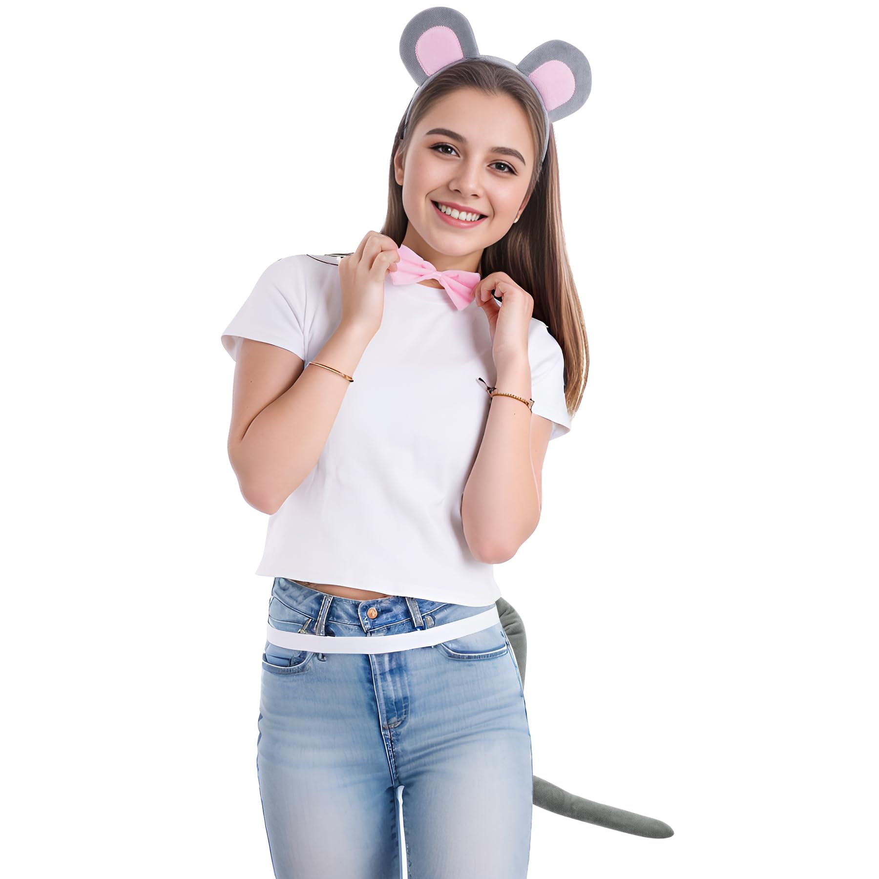 obmwang pink bow tie versatile cosplay accessory