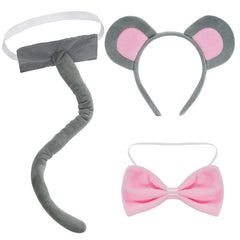 obmwang gray mouse ears headband for comfortable cosplay prop