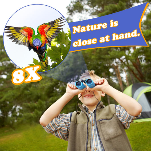 OBUBY kids binoculars center-knob focus for quick adjustments