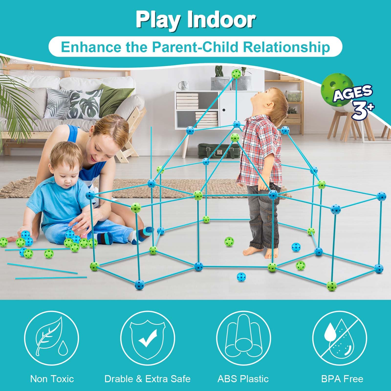 OBUBY fort ideas tent-structure sparks imaginative play and storytelling.