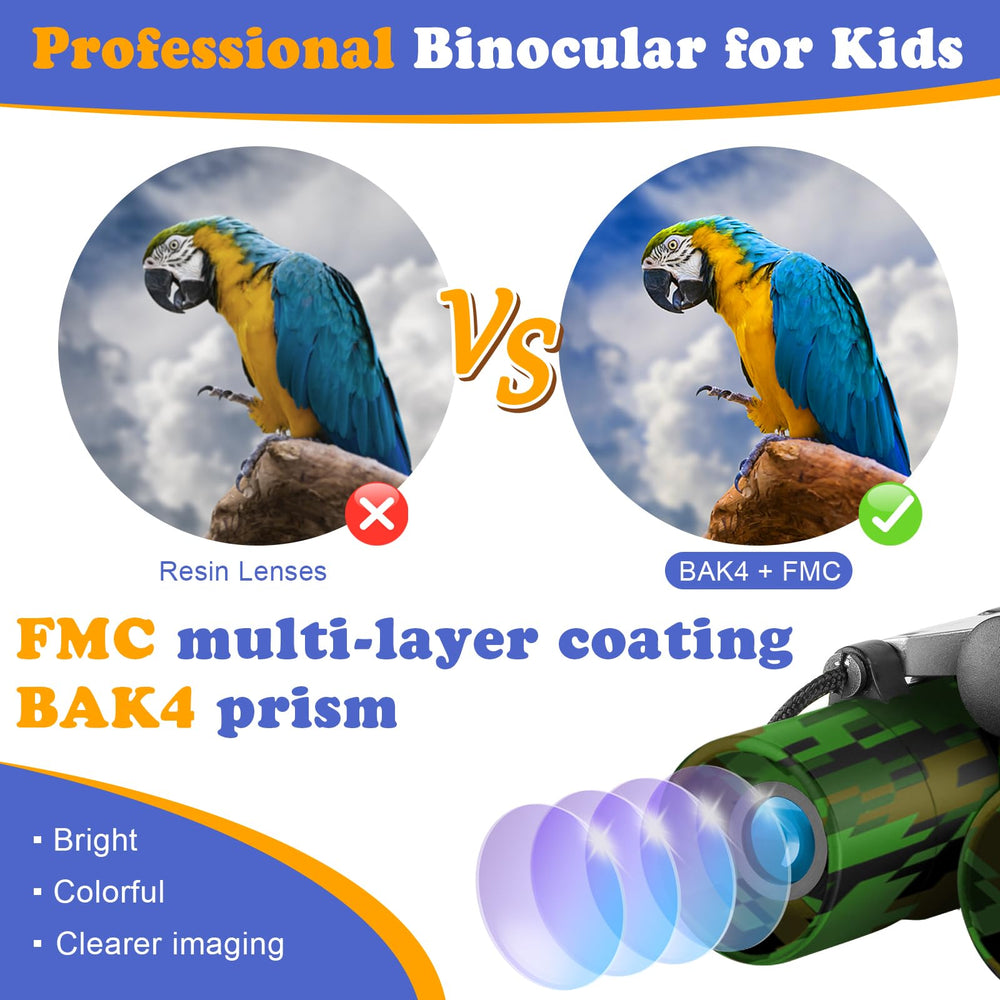 OBUBY kids binoculars focus knob close up for easy adjustment