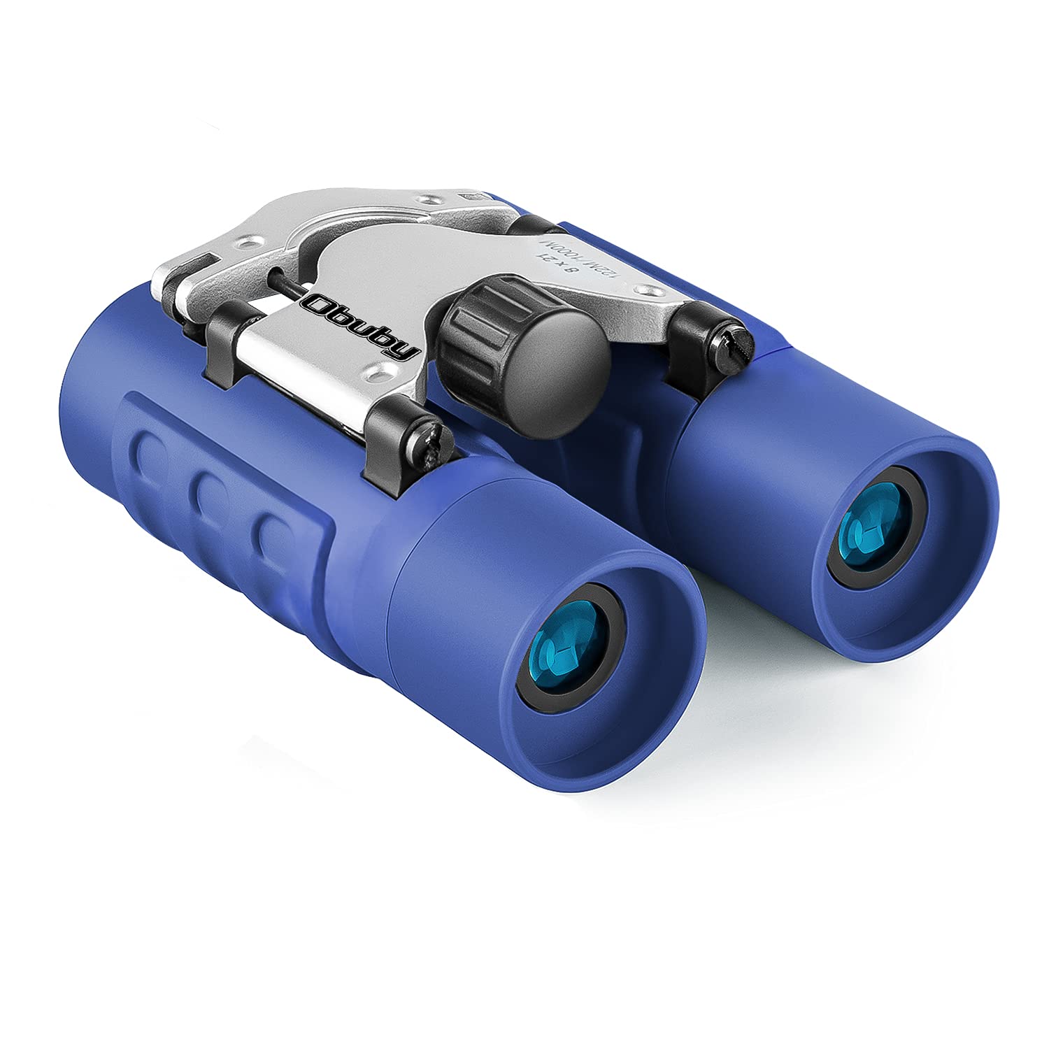 Obuby Kids Binoculars blue front view for crisp outdoor viewing.