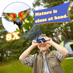 Obuby Kids Binoculars blue with soft eyepieces protecting young eyes.