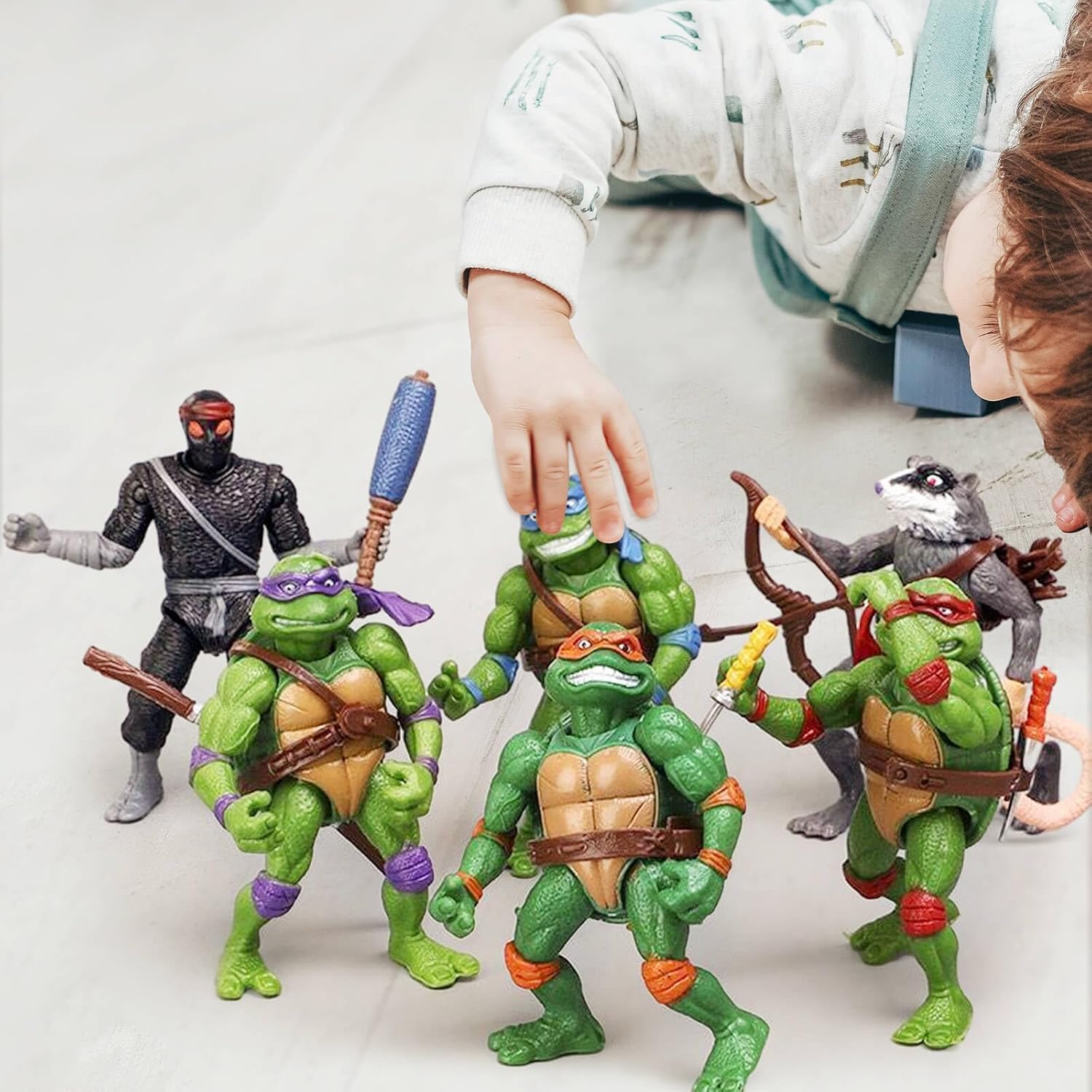 OBXAVV Turtles action figure set articulation features for flexible posing
