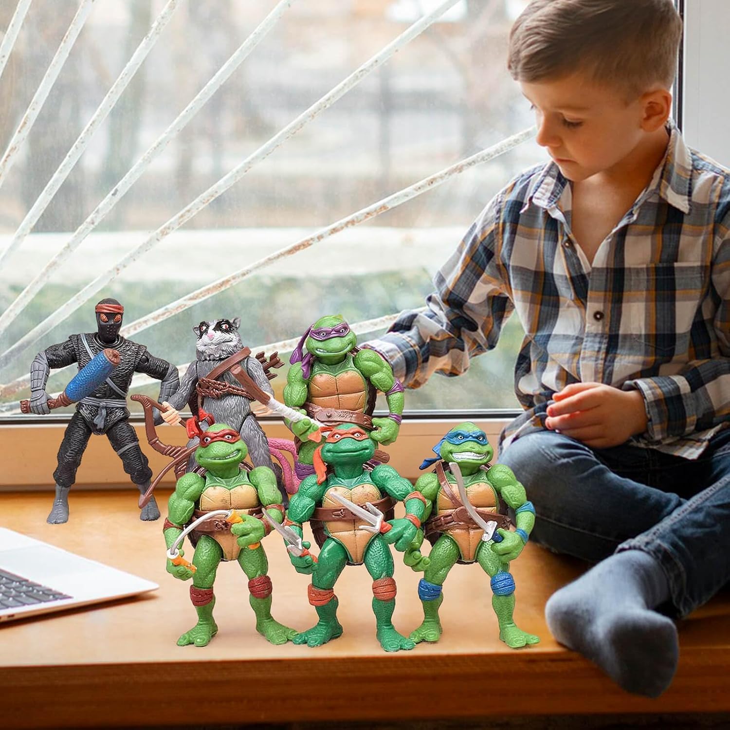 OBXAVV Turtles action figure set packaging display perfect for gifting