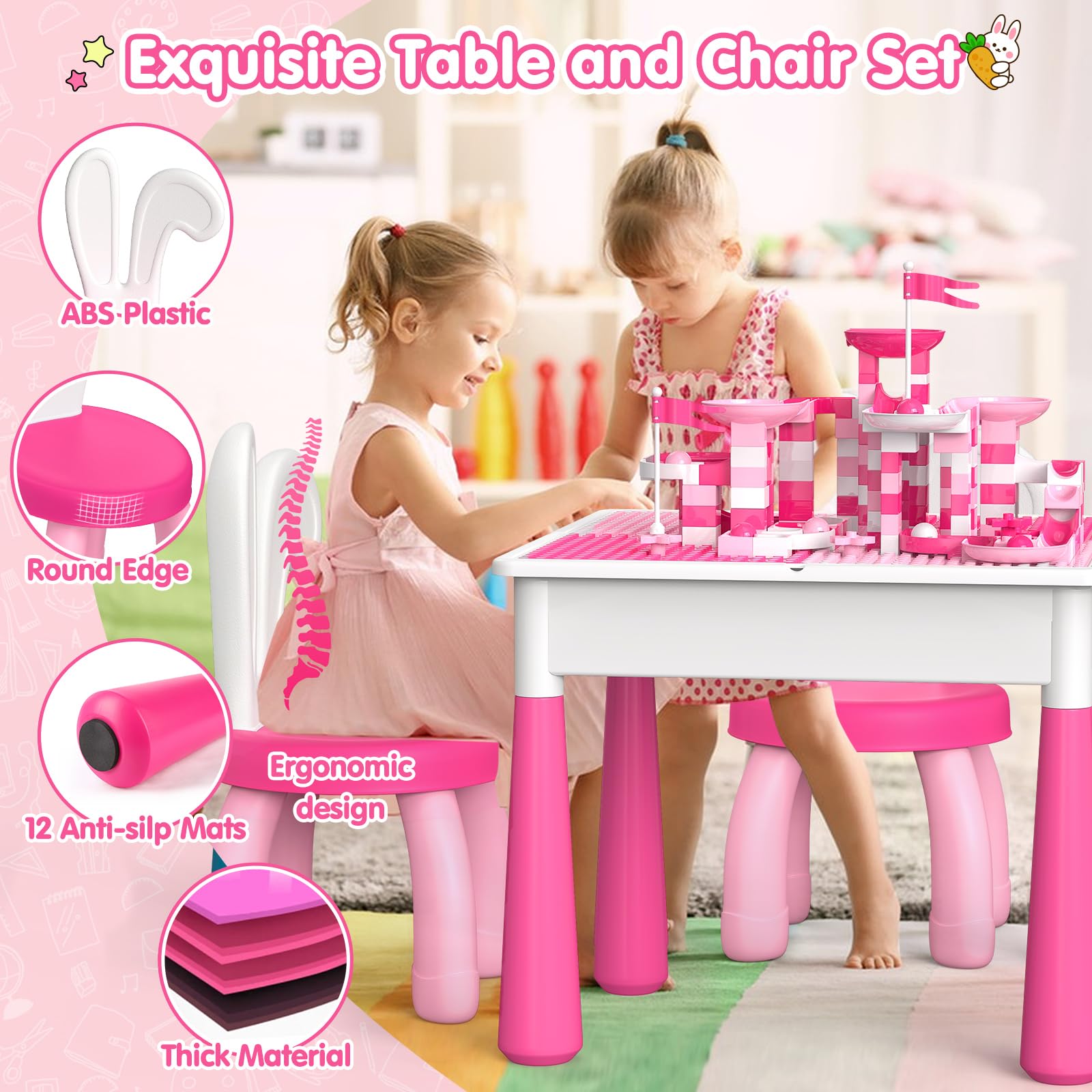 OCATO-two-rabbit-chairs: comfy seating for kids during play.
