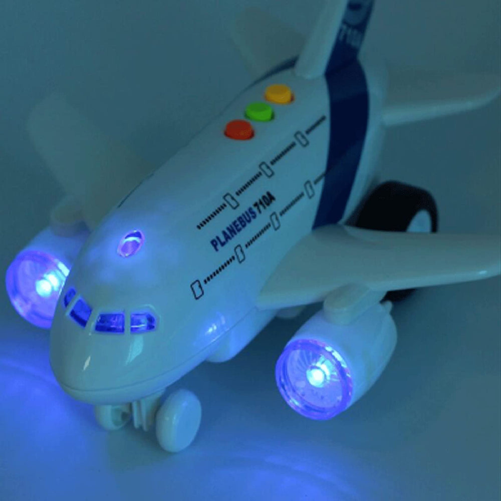 OCCAFY airplane toy with lights and sounds buttons offers engaging front view features for interactive play