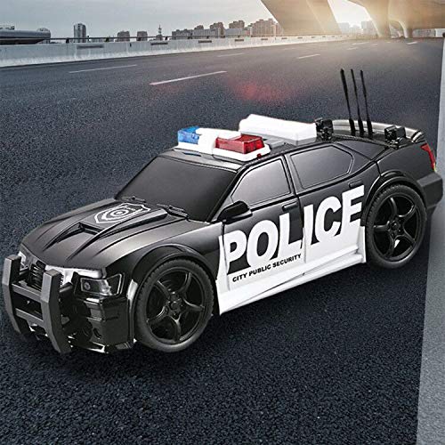 OCCAFY police car toy, siren lights close-up for engaging cues.