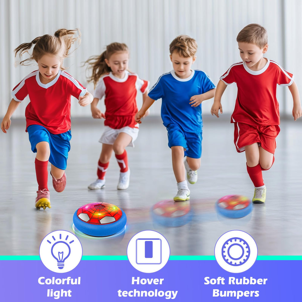 Ocditikl Hover Soccer Ball requires four AA batteries to operate.