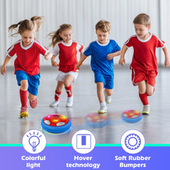 Ocditikl Hover Soccer Ball requires four AA batteries to operate.