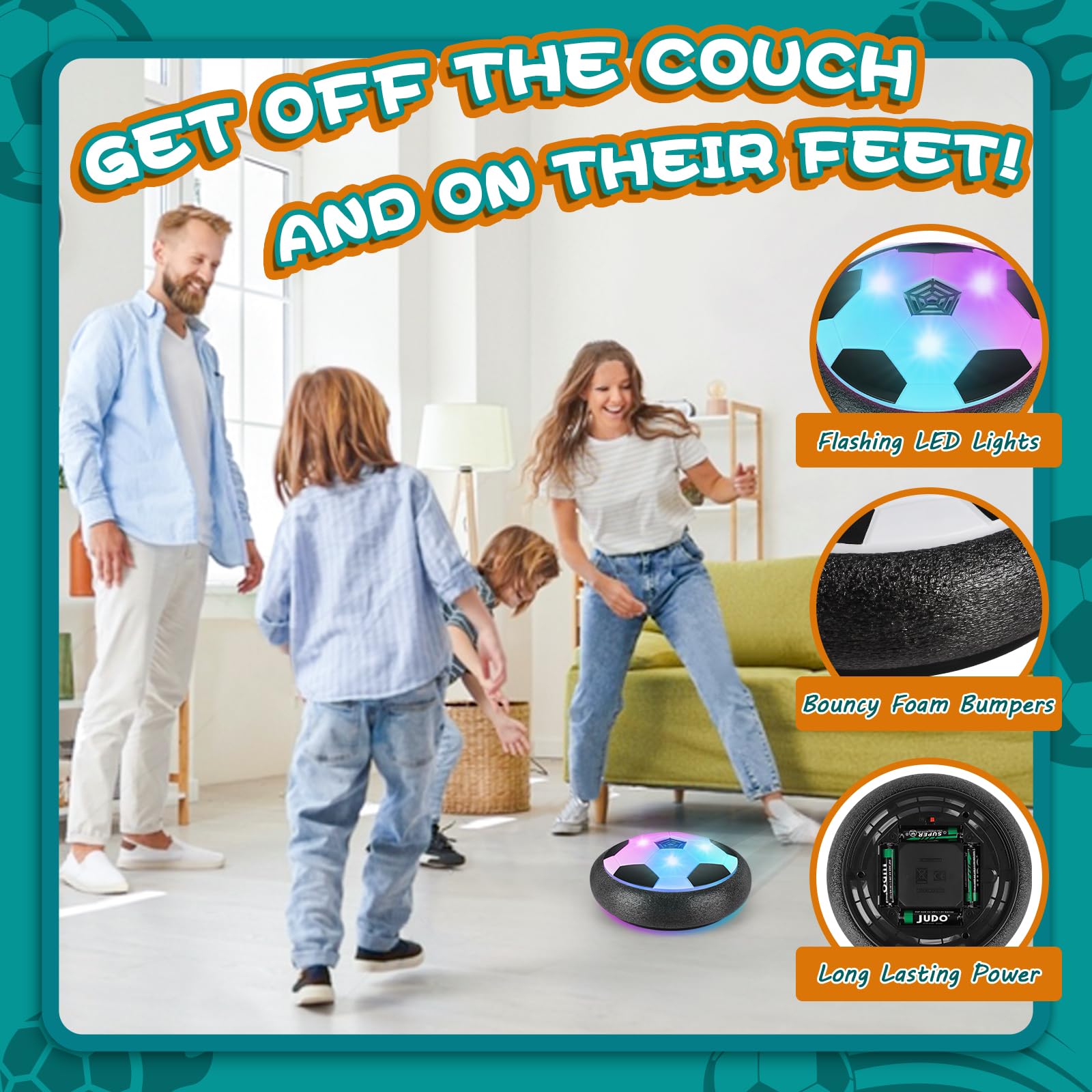 Ocditikl indoor soccer field toy enabling kids to kick and chase