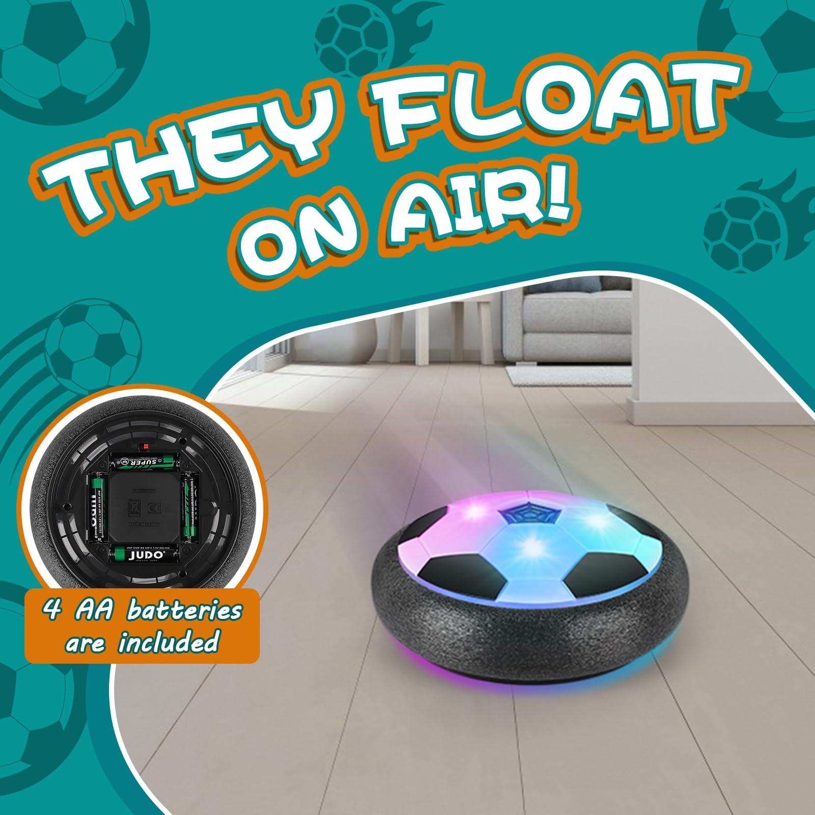 Ocditikl LED soccer disc glow for nighttime play and visibility