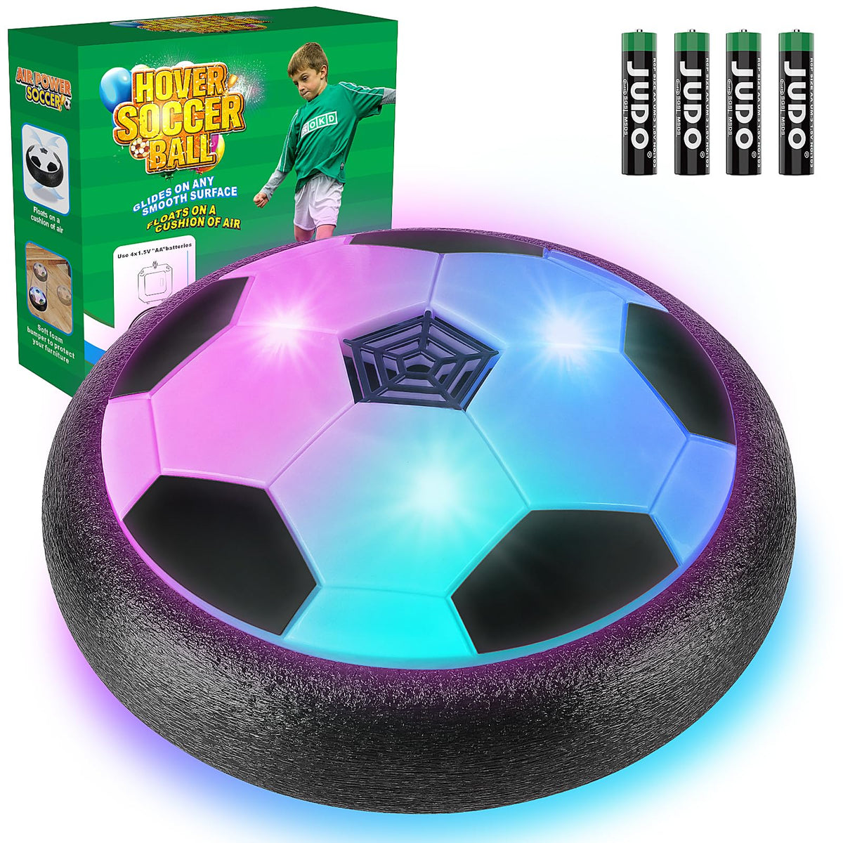 Ocditikl light-up soccer ball hover toy for indoor play on any surface