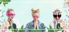 Ocean Line tropical decor eyewear enhances party photos and keeps guests smiling.