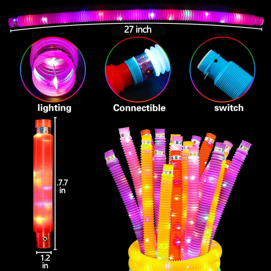 OceanWings glow tubes in bright colors brighten any party setting
