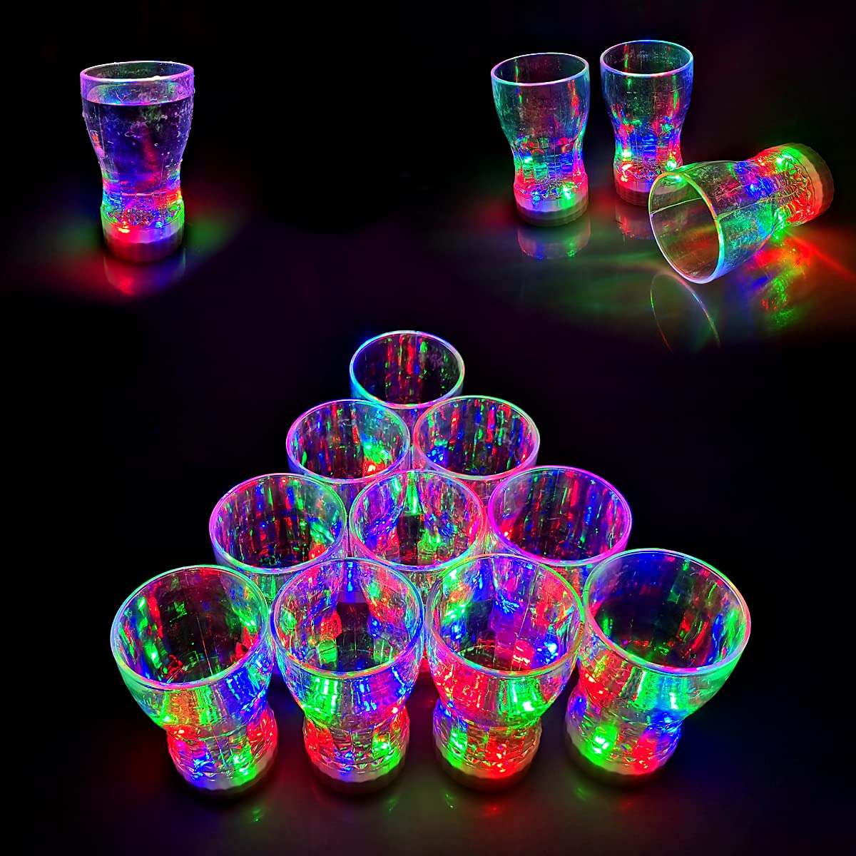 OceanWings hard-plastic glow cups are durable party favors for events.