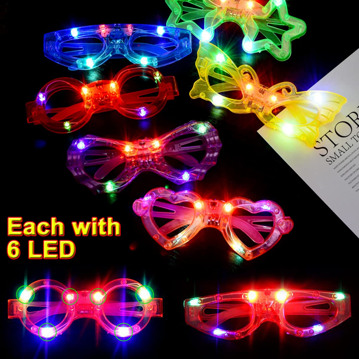 OceanWings LED glasses heart shape adding playful vibes to gatherings