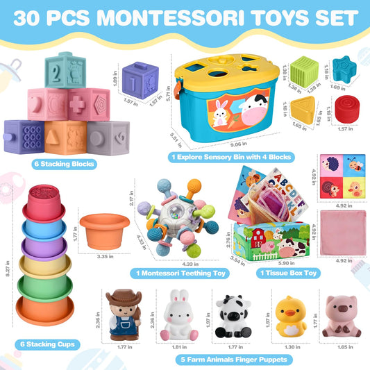 OCHIDO soft stacking blocks encourage stacking and tactile learning for babies.