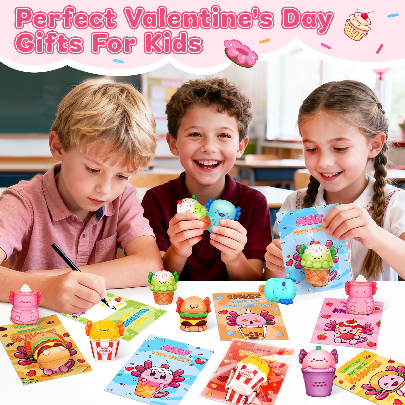 OCHIDO classroom valentines gift pack ready for party favors.