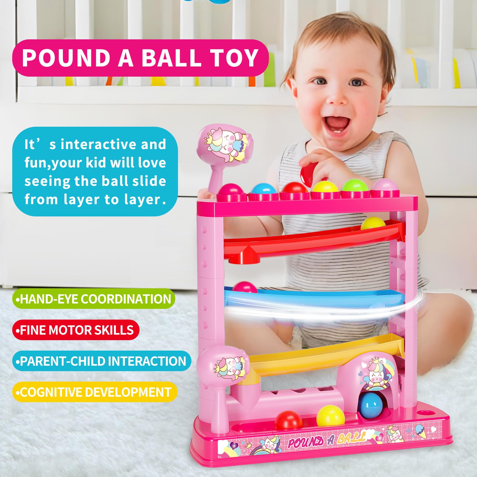 OCHIDO Easter gift idea interactive pounding ball set