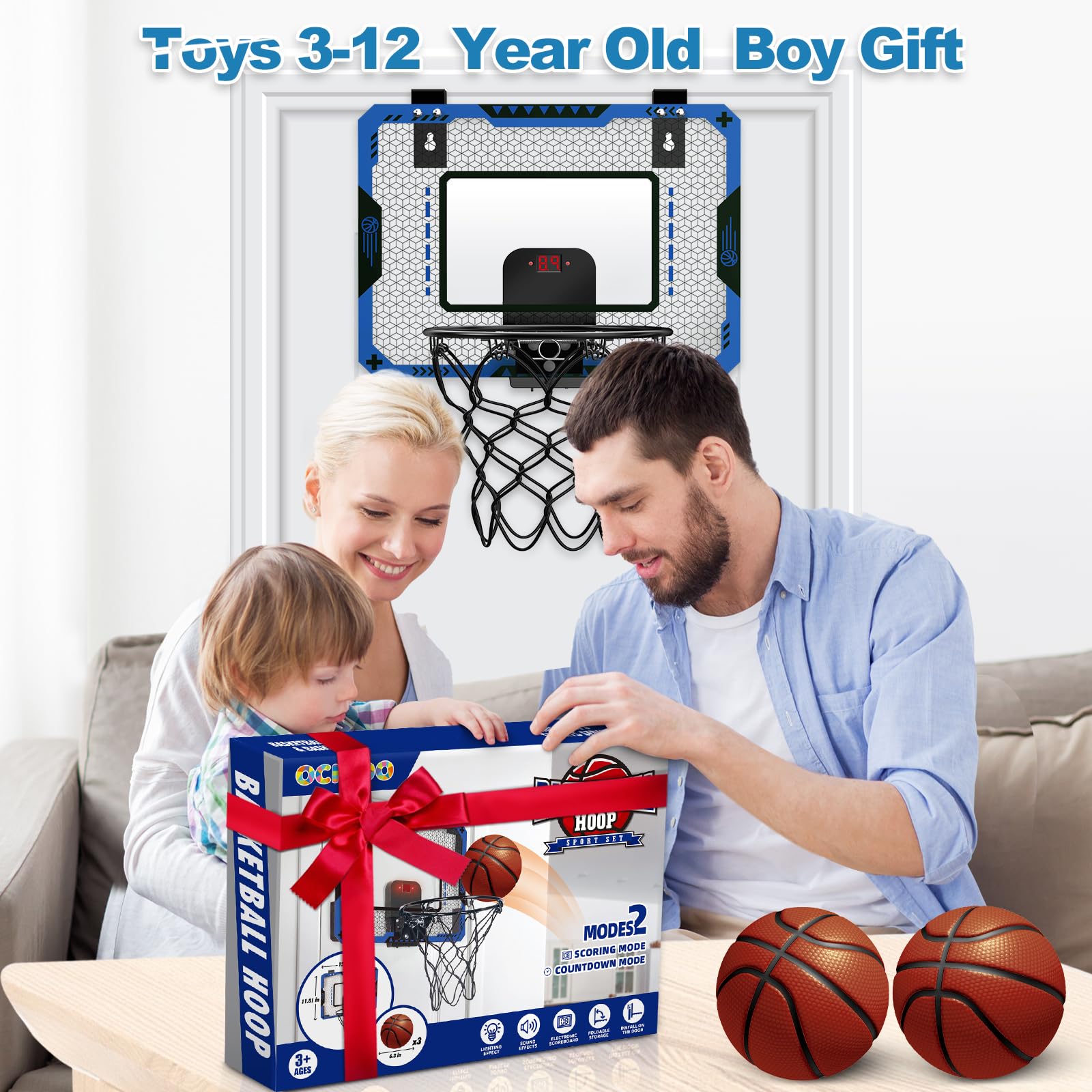 OCHIDO fits most doors for quick indoor basketball fun