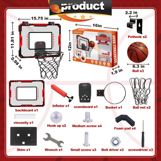OCHIDO hoop with foldable rim for compact storage after games