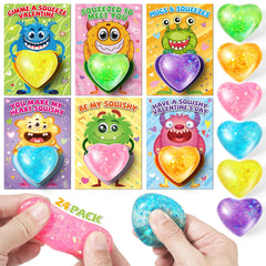 OCHIDO kids valentines cards with heart toy bundle for classroom exchanges and gifts