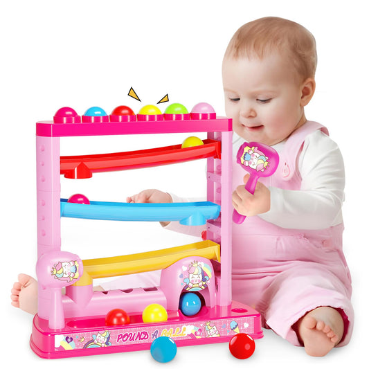 OCHIDO Pound Ball Toy front view with hammers and balls for motor skill play