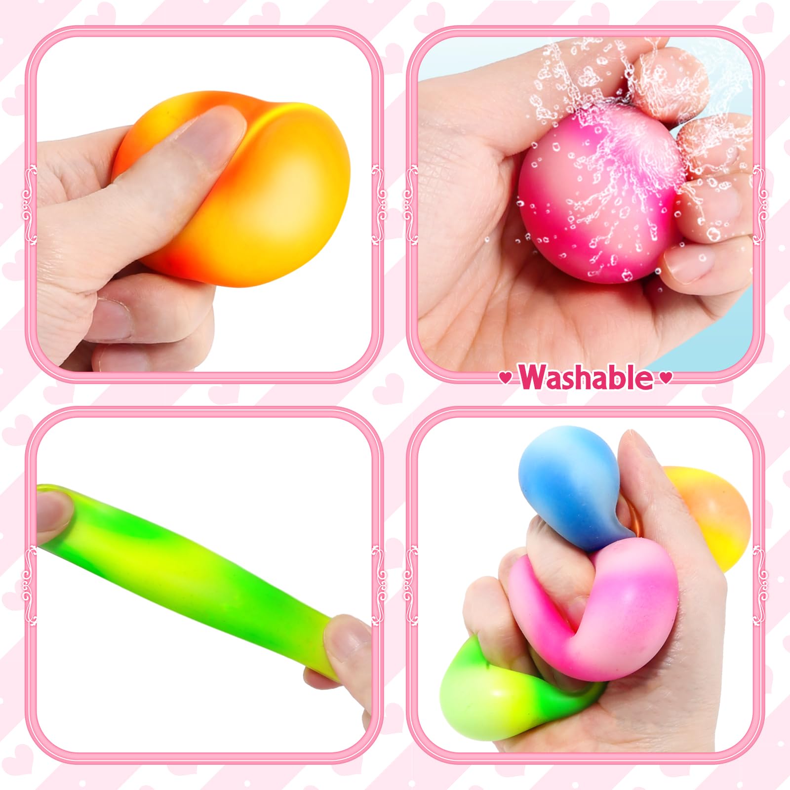 OCHIDO stretchy, bounce-back balls for repeated squeezes.